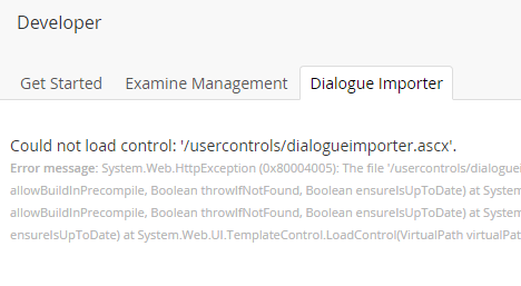 Missing User Control