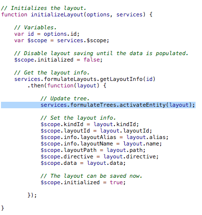 Formulate JavaScript