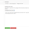 Package Action tester