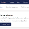 Create users from List